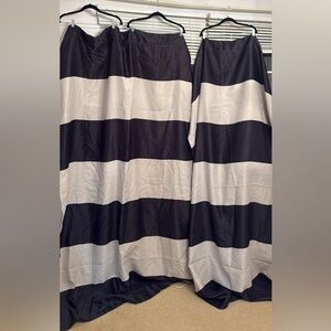 Black and White Striped Curtains